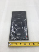 Cooper Wiring PJ5BK 5 Gang Unbreakable Toggle Switch Plate in Black (Box of 10)