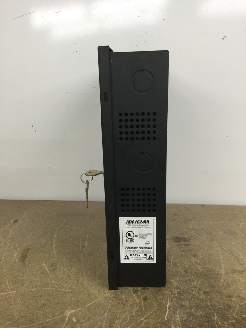 Sensormatic ADC1624UL 16 Camera 24 VAC CCTV Power Supply 115 Volt Input w/ 24 VAC Outputs