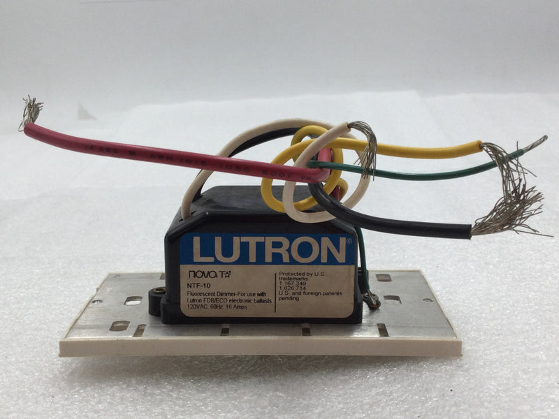 Lutron NTF-10-WH Nova T-Fluorescent Dimmer - Missing Panel Face