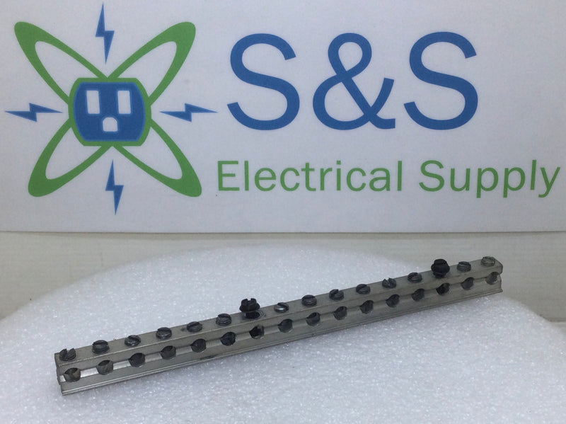 ITE M1224MB1150F/S 16 Position 4-14 AWG Grounding Bar 7 7/8" x 1/2"