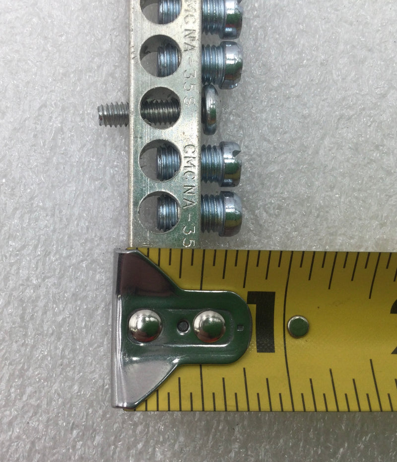 Square D 9 Position 4-14 AWG Grounding Bar w/Mounting Screws 3" x 1/2"