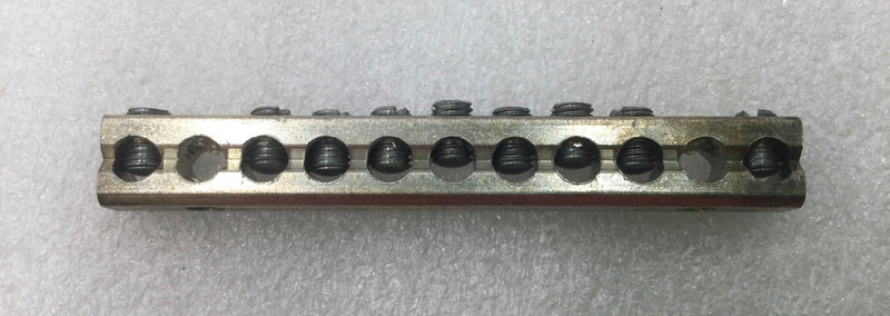 Unbranded 11 Position 4-14 AWG Grounding Bar 3 3/4" x 1/2"