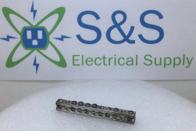 Unbranded 11 Position 4-14 AWG Grounding Bar 3 3/4" x 1/2"