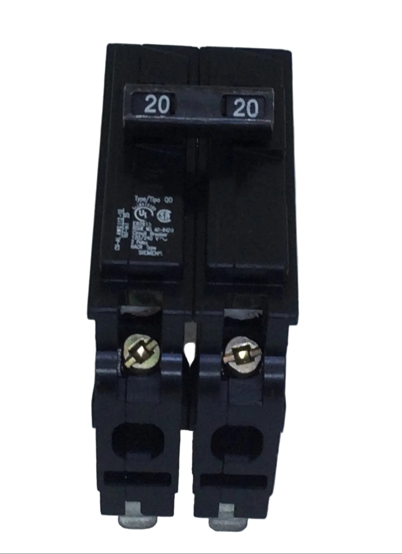 Siemens D220 20 Amp 2 Pole 120/240V Type QD Circuit Breaker