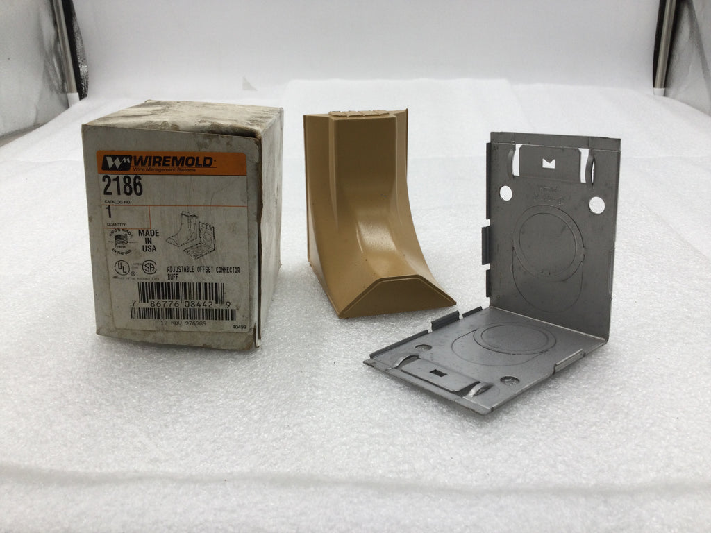 Wiremold 2186 Adjustable Offset Connector Buff