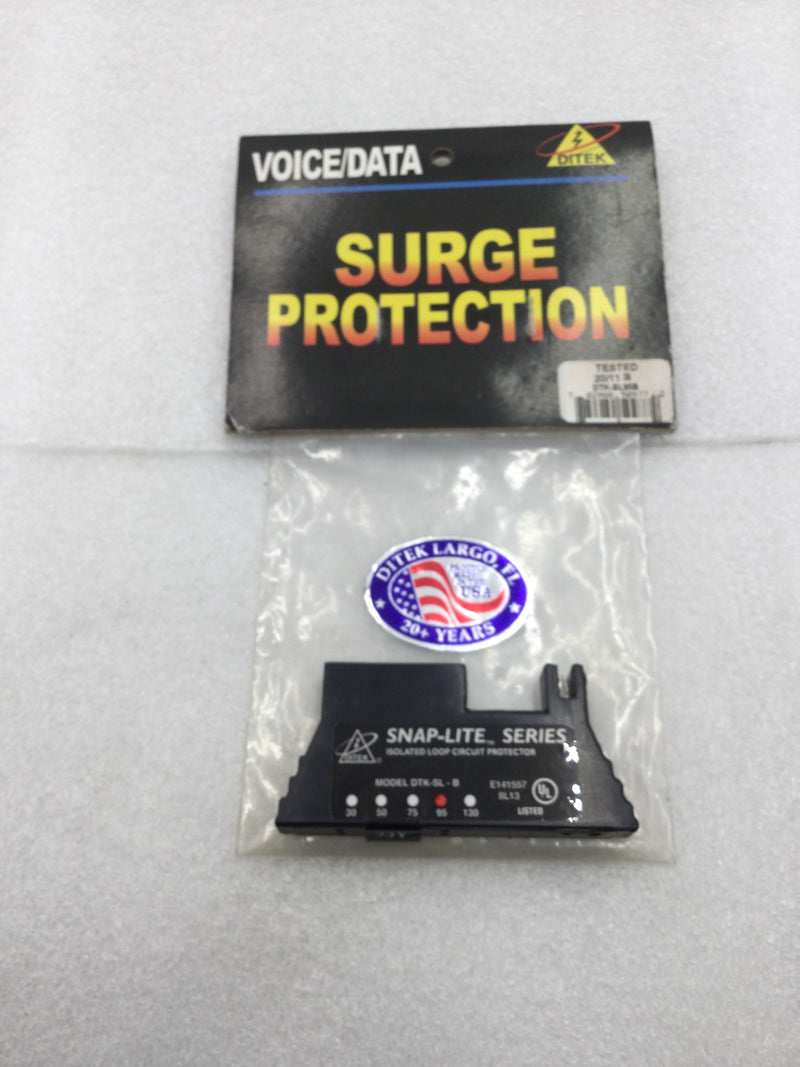 Ditek DTK-SL95B Snap-Lite Series Voice and Data Isolated Loop Surge Protector
