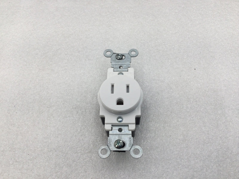 Leviton T5015-W 15 Amp 125V Tamper-Resistant Single Receptacle