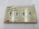 Cooper Wiring PJ4V 4 Gang Unbreakable Toggle Switch Plate in Ivory (Box of 8)
