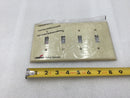 Cooper Wiring PJ4V 4 Gang Unbreakable Toggle Switch Plate in Ivory (Box of 8)