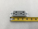 Pass & Seymour/Legrand 26352GRY 20 Amp 125V Duplex Receptacle Decorator