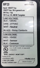 Acuity Controls MP20 20 Amp Single Phase 120/277V Mini Power/Relay Pack 3" x 3"