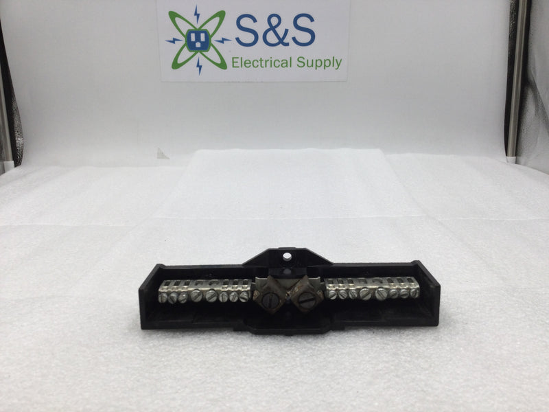 Isolated 16 Position Neutral/Ground Bar with 2 CA-206 Lugs 7" X 2"