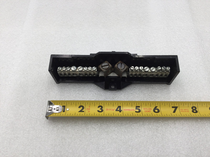 Isolated 16 Position Neutral/Ground Bar with 2 CA-206 Lugs 7" X 2"
