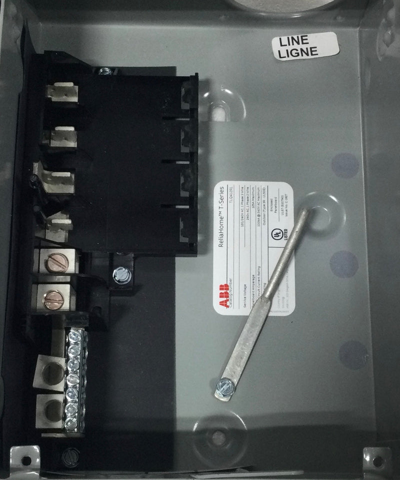 ABB TLQ412R1 125 Amp 4 Space/8 Circuit 240V Load Center 10 1/2" x 7 3/4"