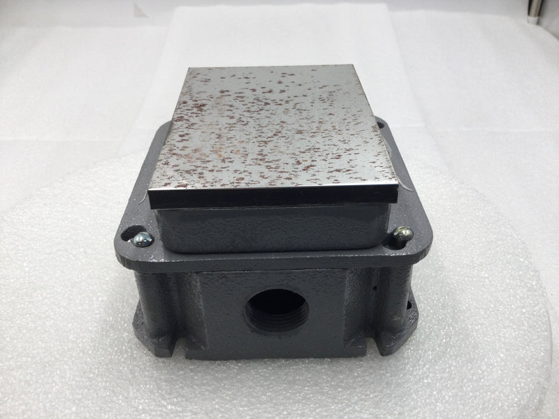 Hubbel B2436 Floor Box Cast Iron Deep Adjustable Box