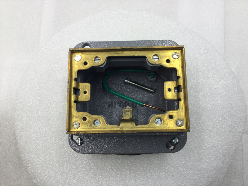 Hubbel B2436 Floor Box Cast Iron Deep Adjustable Box