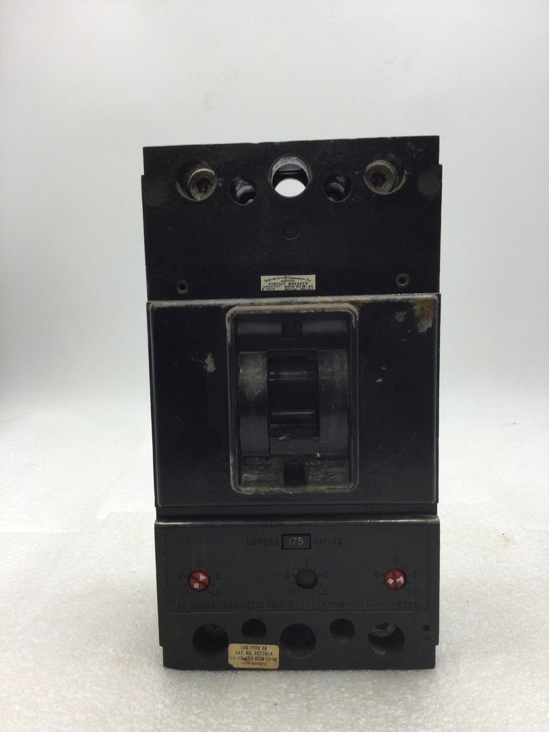 Westinghouse JA2175 175 Amp 2 Pole Type JA 600 VAC Circuit Breaker with Adjustable Trip