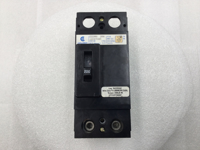 Challenger CD2200W 200 Amp 2 Pole 240V Circuit Breaker