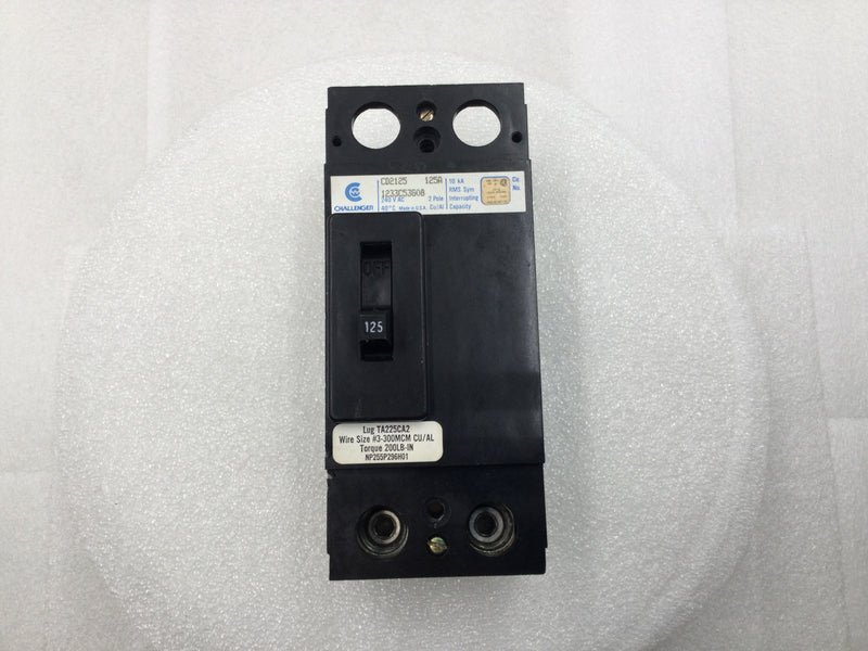 Challenger CD2125W 125 Amp 2 Pole 240V Circuit Breaker - Cosmetic Flaw