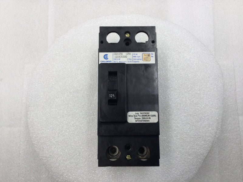 Challenger CD2125W 125 Amp 2 Pole 240V Circuit Breaker