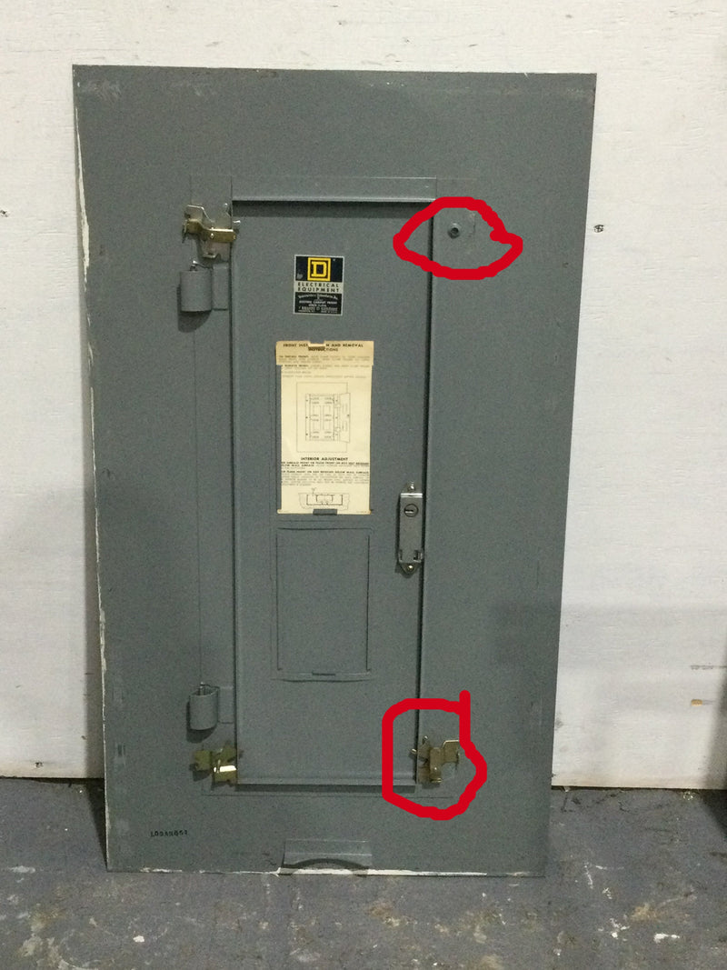 Square D Electric Cabinet Front 200-225 Amp NQOB/QOB Commercial Panelboard Cover/Door Only 35 1/4" x 20 1/8"