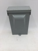 Eaton DPF222R Fusible AC Disconnect Single Phase 2 Wire 60 Amp 240VAC Type DPF 5" x 8.5"