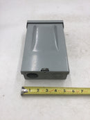 Eaton DPF222R Fusible AC Disconnect Single Phase 2 Wire 60 Amp 240VAC Type DPF 5" x 8.5"