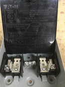 Eaton DPF222R Fusible AC Disconnect Single Phase 2 Wire 60 Amp 240VAC Type DPF 5" x 8.5"