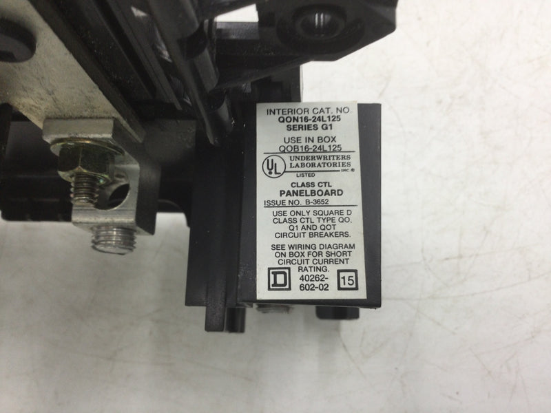 Square D QON16-24L125 8 Space 16 Circuit Guts Only 125 Amp 9