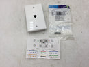 Leviton Type 625B4 White 4-Wire Flush Mount Telephone Jack Smooth Face