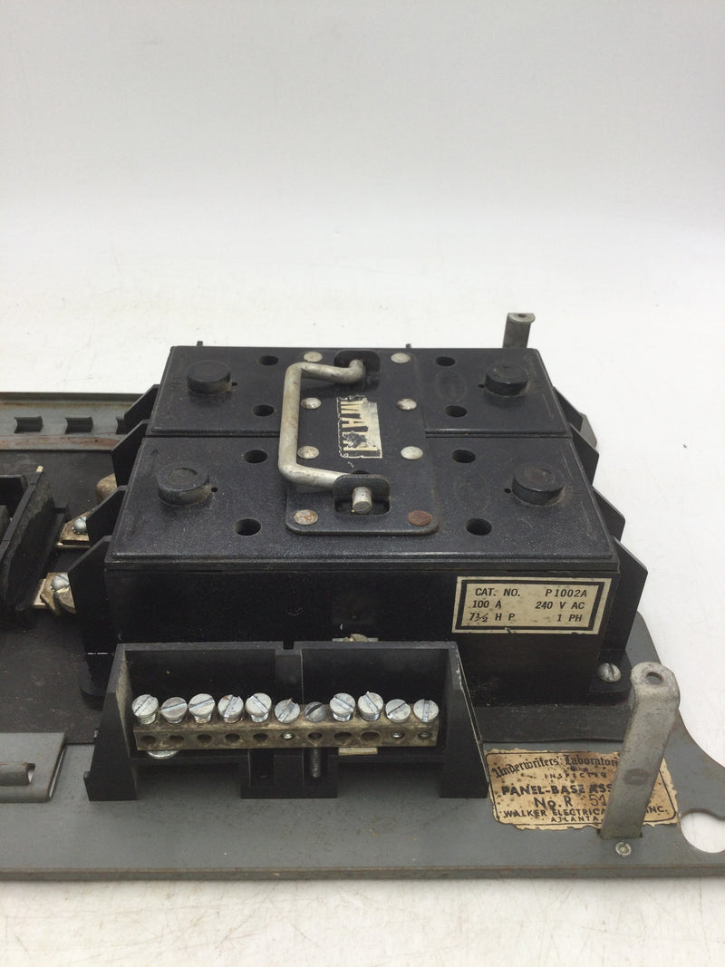 ITE Walker/Weco P1002A 100A 240VAC Single Phase 7 1/2Hp 10 Circuit Fuse Panel Interior