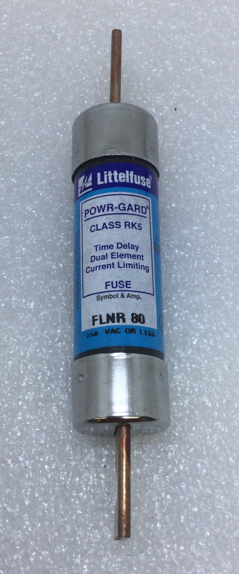 Littelfuse Slo Blo Fuse FLNR80 80 Amp 250VAC Class RK-5 Time Delay Dual Element Current Limiting Fuse