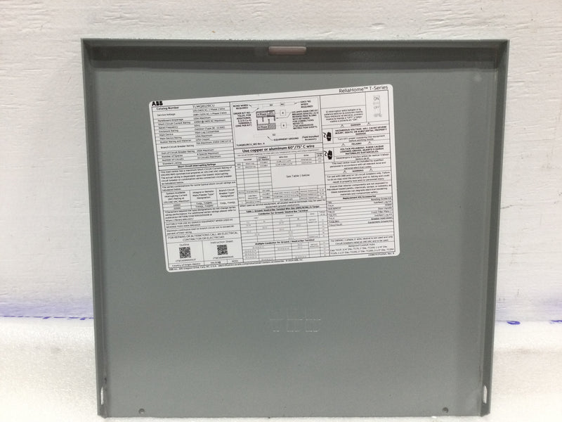 ABB TLMQ812RCU 125 Amp 8 Space 120/240V Outdoor Cover Only 11 5/8" x 11 1/8"