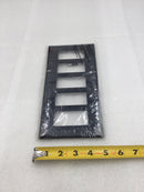 Cooper Wiring PJ265BK 5 Gang Unbreakable Decora Style Plate in Black (Box of 10)