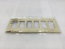 Cooper Wiring PJ266V 6 Gang Unbreakable Decora Style Plate in Ivory (Box of 10)