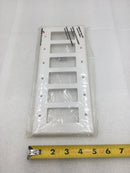 Cooper Wiring PJ266W 5 Gang Unbreakable Decora Style Plate in White (Box of 8)