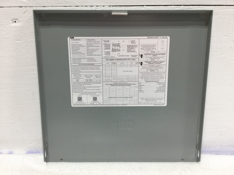 ABB TLMQ612RCU 125A 6 Space 12 Circuit Outdoor COVER ONLY 11 5/8" x 11 1/8"