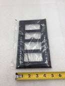 Cooper Wiring PJ264BK 4 Gang Unbreakable Decora Style Plate in Black (Box of 8)