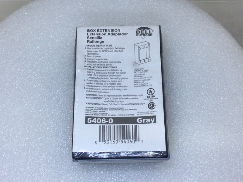 Bell Outdoor 5406-0 Box Extension - Gray