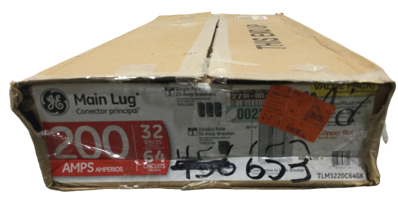 GE TLM3220C64GK 200 Amp 32 Space/64 Circuit 1 PH 120/240V Main Lug Load Center