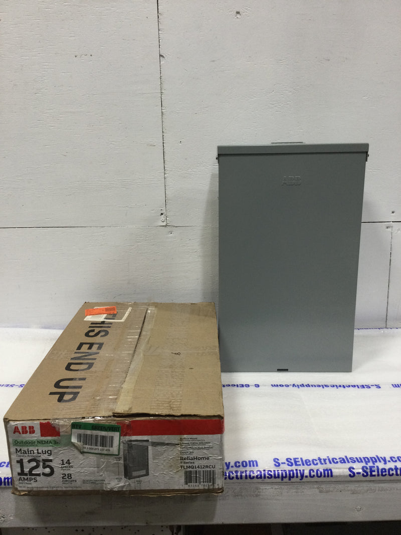 ABB TLMQ1412RCU 125A 24 Circuit 1PH 3W Surface Mount Main Lug Load Center