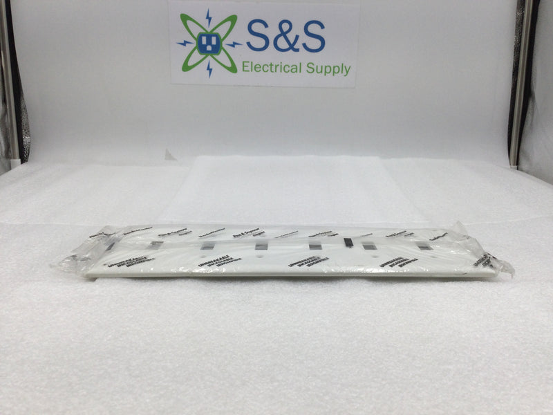 Pass & Seymour/Legrand TP6-W 6 Gang Toggle Switch Wall Plate in White