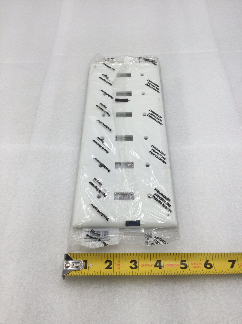 Pass & Seymour/Legrand TP6-W 6 Gang Toggle Switch Wall Plate in White