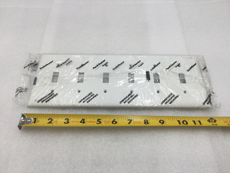 Pass & Seymour/Legrand TP6-W 6 Gang Toggle Switch Wall Plate in White