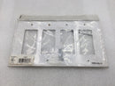 Cooper Wiring PJ264W 4 Gang Unbreakable Decora Style Plate in White