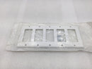 Leviton 005-80423-W 5 Gang Decora Wall Device Plate in White