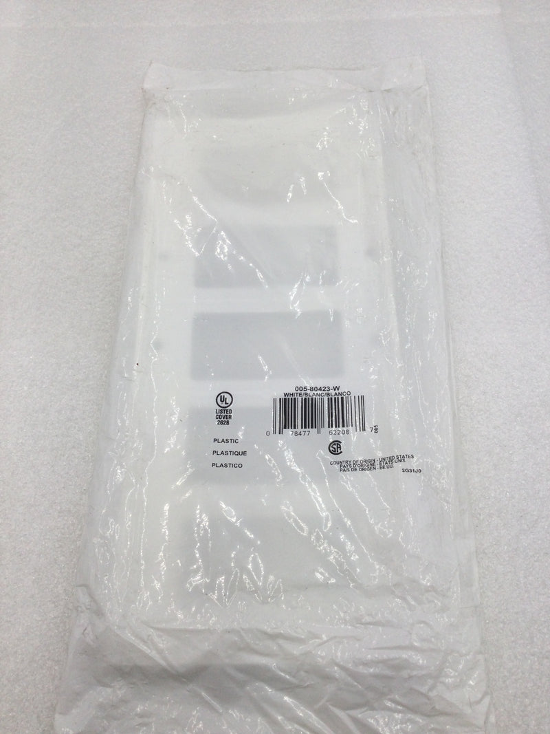 Leviton 005-80423-W 5 Gang Decora Wall Device Plate in White