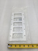 Leviton 005-80423-W 5 Gang Decora Wall Device Plate in White