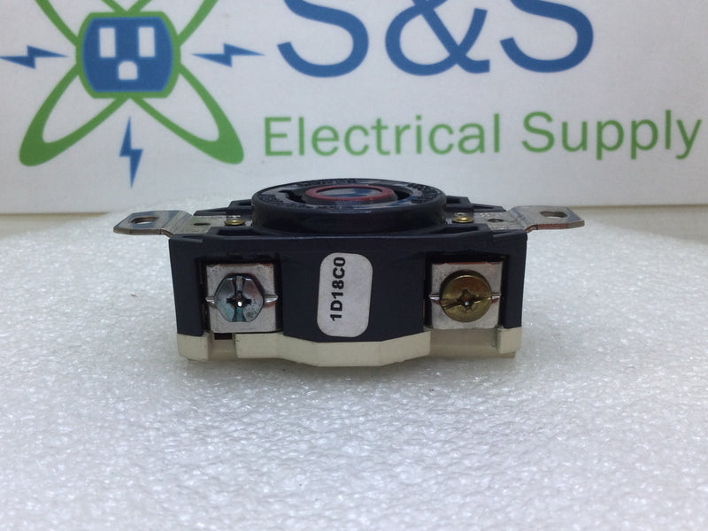 Leviton L16-20 20 Amp 480V Flush Mounting Lock Receptacle