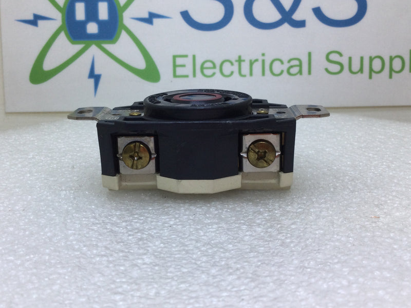Leviton L16-20 20 Amp 480V Flush Mounting Lock Receptacle